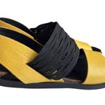 LILIMILL Strappy Leather Sandals in Black and Yellow Size 40 US 9 Photo 0