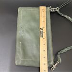 Lucky Brand Olive Green Genuine Leather Woven Strap Wristlet Mini Shoulder Bag Photo 10