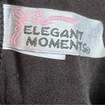 Elegant Moments long ruched tie sleeve sexy black crop top size XL Photo 7