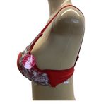 Massam Size Small Red & White Floral Lace Padded Underwire Bra. New with Tags. Photo 1