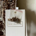 Mac Duggal  Cocktail Dress Heavily Beaded brown midi dress size 6 C6 Photo 7