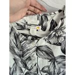 C&C California  Women's 1X Linen Black & White Floral Print Button Down Tunic Photo 9