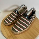 Soludos  Women 8 Green White Red Stripe The Original Espadrille Slip On Flat Photo 0