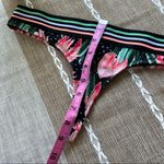 Eidon  Kali Thong Bikini Bottom Black Nirvana Floral Print Photo 7