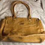 kim rogers  Crocodile-Embossed Gold Shoulder Bag Photo 0