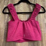 Free People Movement Stars Align Heathered Magenta Pink Cropped Top Large NWOT Photo 1