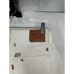 Levi's 501 Premium Floral Flowers Embroidered Jorts Jean Shorts White Size 28 Photo 2