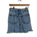 AGOLDE  Women's Recall Light Wash Cut Off High Rise Denim Jean Mini Skirt size 25 Photo 3