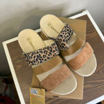 Spenco Tessa‎ Sandals Leopard Print Comfort Slides Tan Cheetah Women's 11D Brown Size 11 Photo 1