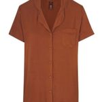SKIMS Soft Lounge Short Sleeve Sleep Shirt in Copper Photo 0