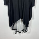 LUUKAA Long Sleeve Mesh Jersey Knit Lagenlook Dress Size 4 Black Photo 8