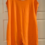 Women’s Orange Spandex Romper | Mid Photo 0