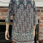 Vibrant paisley blue and orange tunic / M / Excellent condition Size M Photo 3