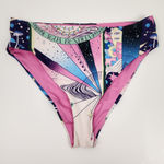 Agua Bendita  Penelope Bikini Bottom in Eter Design Pink Size XL NWT Photo 1