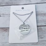 Silver Tone Mama Bear Pendant Necklace Photo 0