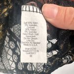 Happening in the present NWT H.I.P Goth Punk Women's Sheer Lace Top Black Gold Size‎ M Rock Vamp Baddie Photo 6