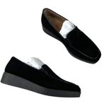 NYDJ Womens Black Velvet Slip-On Gira Platform Loafer 9 M Photo 0