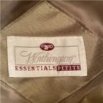 Worthington Essentials Womens 10P Olive Trench Coat Vintage Petite Raincoat Belt Tan Photo 6