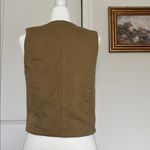 Madewell 100% Cotton Tan khaki Button-Front Vest tortoiseshell buttons 00 Photo 4