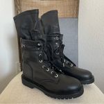$1090 NEW RtA WOMEN BLACK COMBAT BOOTS SZ 37 / 7 Photo 1