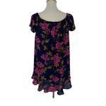 EXPRESS Dress Medium Blue Pink Floral Boho Romantic Feminine Photo 4