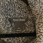 White House | Black Market Women's Metallic Silver Military Style Sweater size L Photo 2