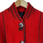 Icelandic Design Southwest Aztec Red Boiled Wool Embroidered Jacket Size M Size M Photo 2