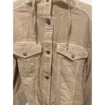 Evereve Tan Quilted Cotton Hooded Utility Jacket Medium boho Casual cotton Photo 1