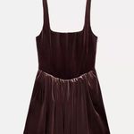 ZARA  Dress mini corset Velvet in Rich Purple Wedding party holiday Photo 12