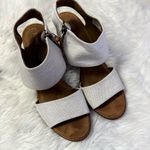 Toms Majorca Cutout Sandals – Natural Canvas Block Heel Size 10 Photo 4