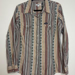 Wrangler Retro Western Shirt Multicolor Striped Aztec L Long Sleeve Photo 0