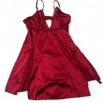 Elegant Red Satin Nightgown Size L Photo 0