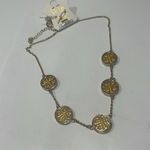 NWT boutique Gold and yellow Pendant Necklace w earrings set Photo 3