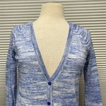 Gap NWT Blue Space Dye Button Front V-Neck Lightweight Cardigan Sweater Photo 1
