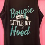 Black Graphic Sleeveless Dress Size L Photo 1