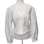 Eri + Ali x Anthropologie White Crop Top Jacket Size XL Photo 1