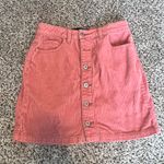 Hollister Pink Corduroy Button-Front A-Line Mini Skirt Ultra High Rise W28 Photo 0