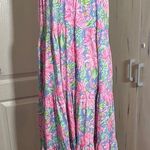 Lilly Pulitzer Pastel Floral Maxi Tiered Sundress Dress Photo 0