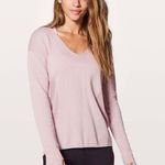 Lululemon Pink Heathered Petals Still Movement Sweater Photo 0