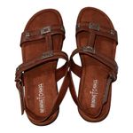 Minnetonka Prescott Leather Sandals Size 7 Dark Brown Casual Comfort Sandal Photo 5