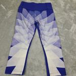 Nike  Activewear Leggings Women S Small Blue Geometric Capri Pull‎ On Dri Fit Photo 7