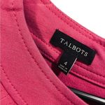 Talbots Pink 3/4 Sleeve Business Casual Stretch Knee Length Dress Photo 4