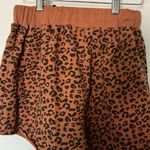 BLANK NYC Leopard Print Drawstring Lounge Shorts Womens XS Brown Tan Cotton Blend Photo 9