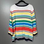 CJ Banks NWT Rainbow Striped Preppy Academia Cardigan Sweater Photo 6