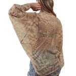 Free People Free People Hypnotic Tie Front Kimono Women's OSFM Tan Cream Boho Hippie Dainty Photo 2