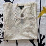 J.Crew  Ivory Rhinestone Pattern Tee Photo 6