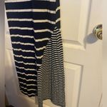 Finn and Clover  Blue White Striped Maxi Dress Medium Stretch Casual Nautical Photo 2