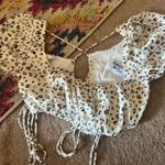 Princess Polly STARLING CROP TOP BEIGE LEOPARD US 4 Photo 6