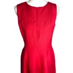 Grace Dresses Linen Blend Knee Length Fit & Flare Tank Dress Red Size 4 Photo 1