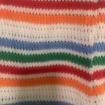 Colorful Striped Knit Women's Shorts Red Size L Photo 1